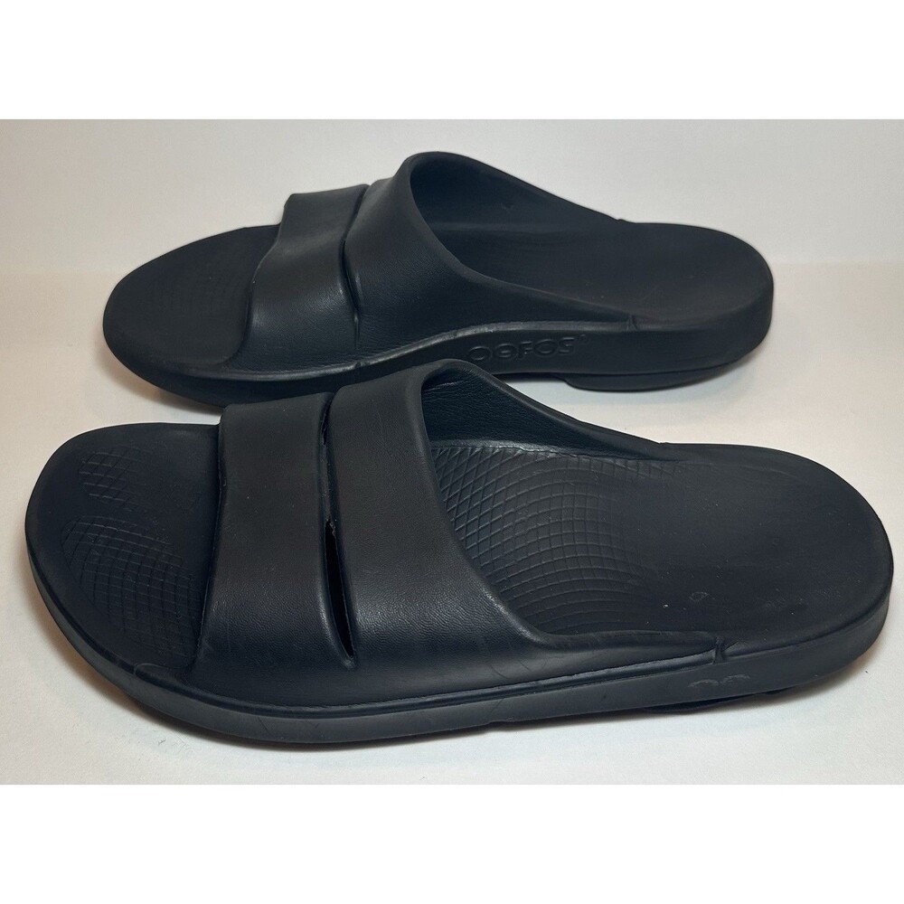 OOFOS OOahh Recovery Slide Sandals Black Men’s 9 Women’s 11 EU 42